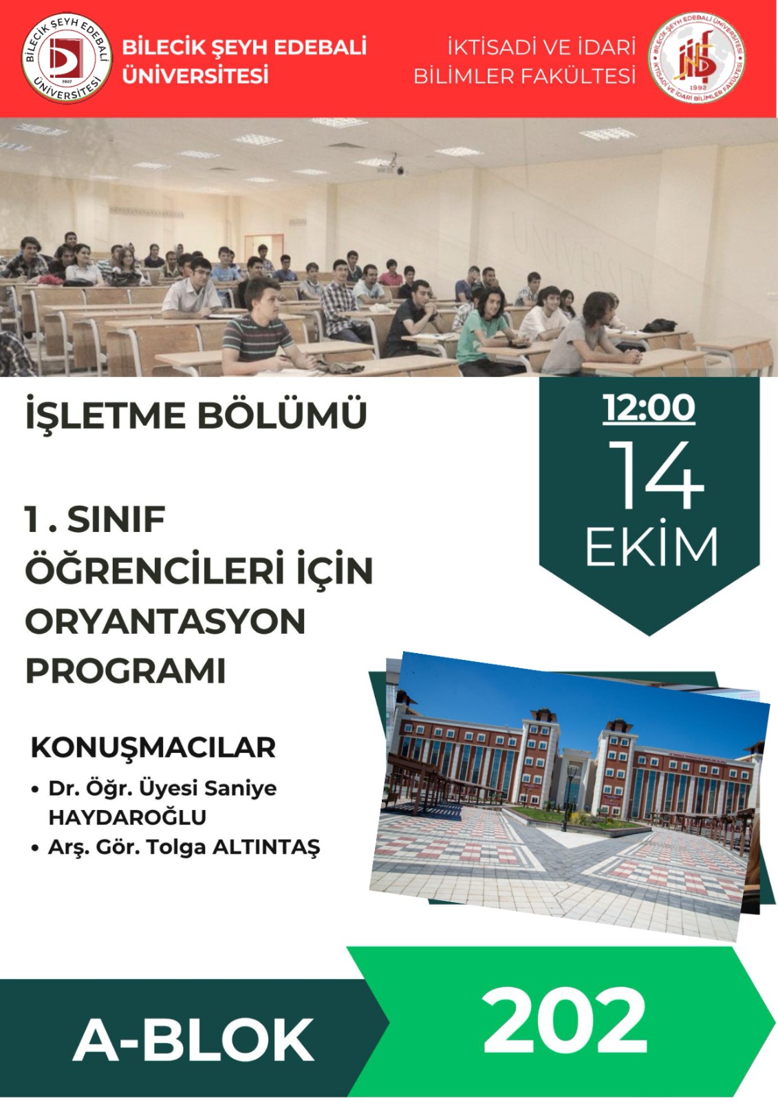 1. Sınıf Öğrencilerimiz İçin Oryantasyon Toplantısı